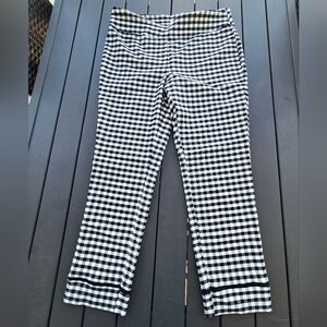 NWT Black Gingham Ankle Pants - 16W